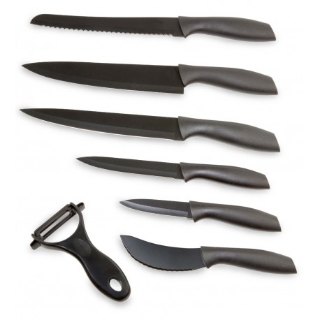 Set de 6 cuchillos TITANIUM y Pelador. C01012-23CT7P