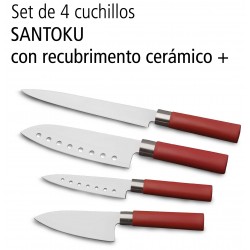 Set de cuchillos ceramicos 4 piezas Santoku.C01003-22CC4P