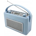 Radio AM-FM con USB recubierto de polipiel Azul Claro. TR50HBL