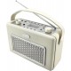 Radio AM-FM con USB polipiel Vainilla. TR50BE Soundmaster