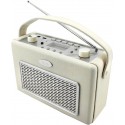 Radio AM-FM con USB polipiel Crema. TR50BE