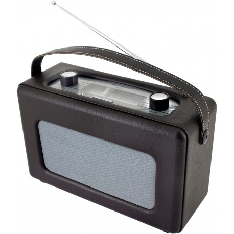 Radio analogica de piel sintetica. TR85DBR Soundmaster
