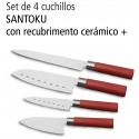 Set de cuchillos ceramicos 4 piezas Santoku.C01003-22CC4P